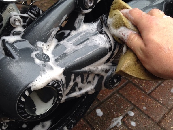 Cleaning a Motorcycle