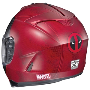 HJC IS-17 Deadpool Helmet back