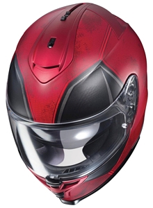 HJC IS-17 Deadpool Helmet front