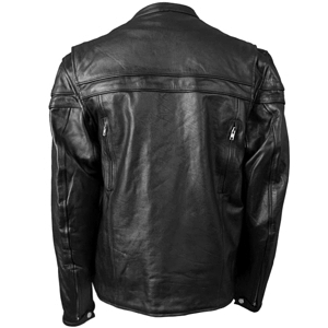 Hot Leathers Black Leather Jacket back