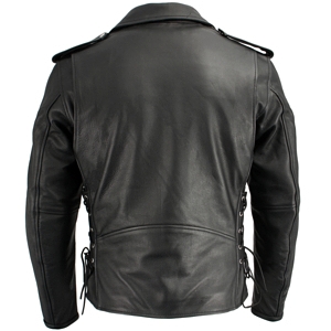 Milwaukee Classic Leather Motorcycle Jacket back