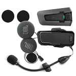 Cardo Packtalk Edge Motorcycle Bluetooth Headset mic & speakers