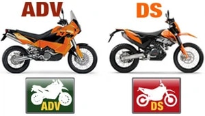 ADV vs DS Motorcycle Riding